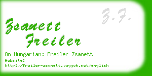 zsanett freiler business card